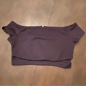 Black Cropped Going Out Top